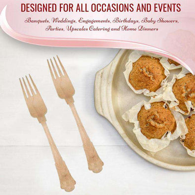 Silhouette Palm Leaf Eco Friendly Disposable Dinner Forks