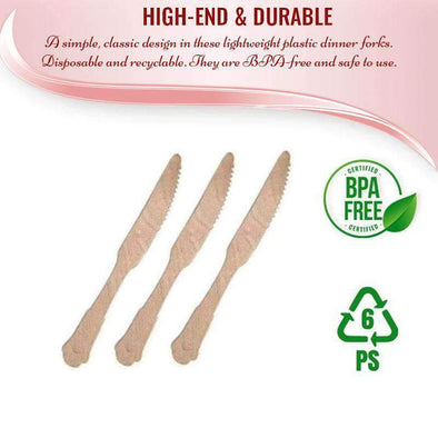 Silhouette Palm Leaf Eco Friendly Disposable Dinner Knives